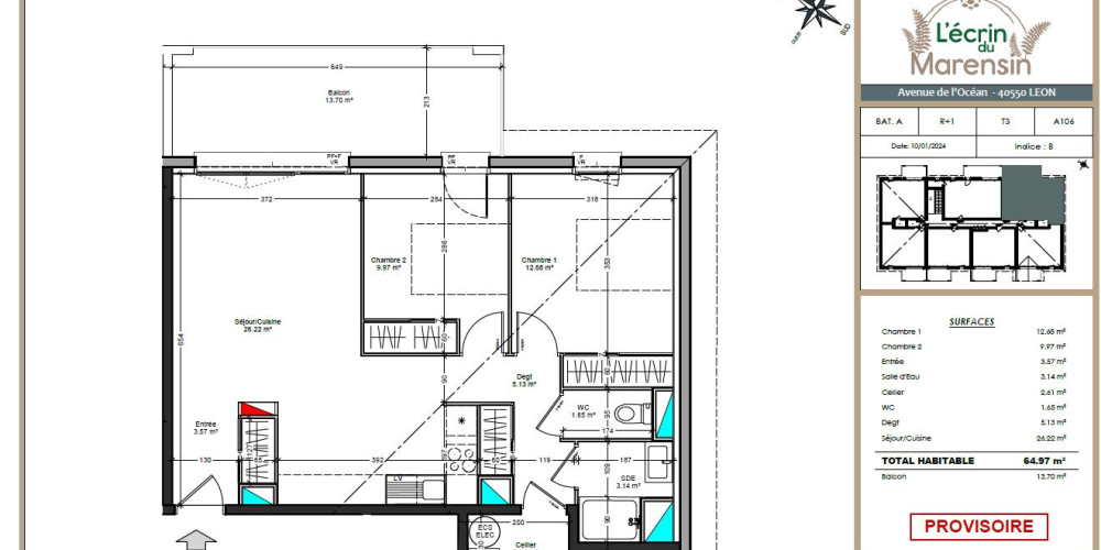 appartement à LEON (40550)