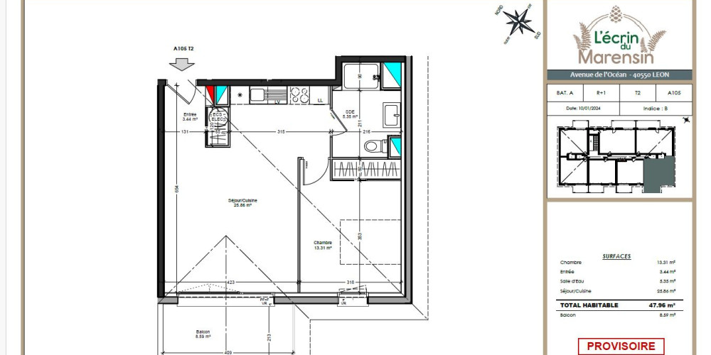 appartement à LEON (40550)