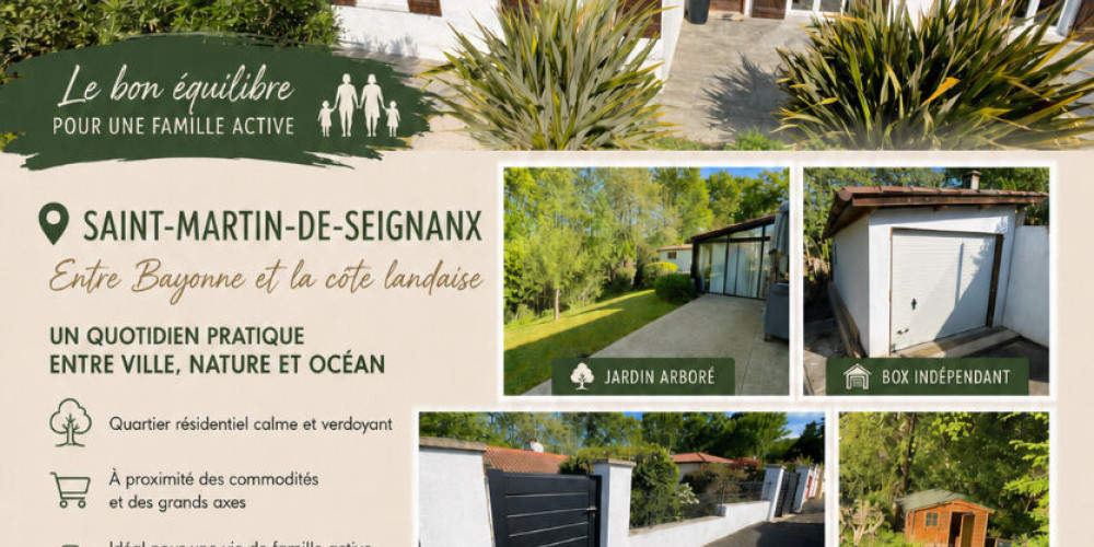 maison à ST MARTIN DE SEIGNANX (40390)
