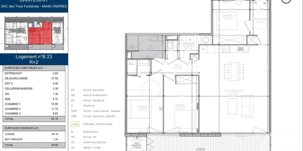 appartement à ONDRES (40440)