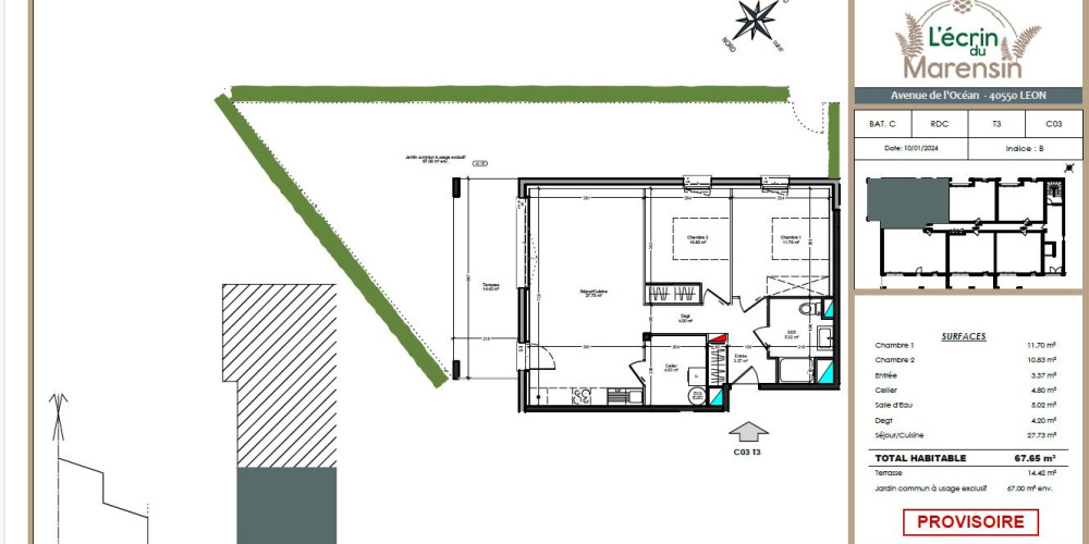 appartement à LEON (40550)
